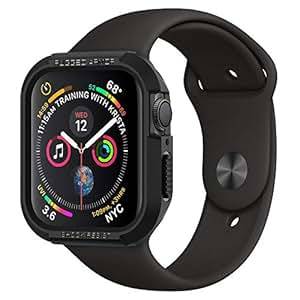 Spigen Rugged Armor Designed Apple Watch Case 44mm Series 5/Series 4 Bla (44mm)(44mm Black)