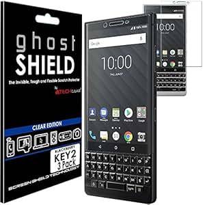 TECHGEAR 3 Pack Screen Protectors to fit BlackBerry Key2 ghostSHIELD Edition Genuine Reinforced Fle