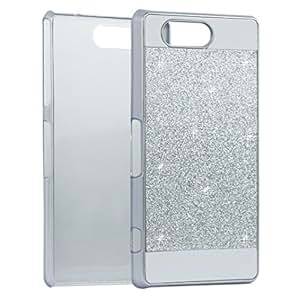 Xperia Z3 Compact/Z3 Mini Cover,Asnlove Hard Back Cover Bling Glitter Shell Bumper Phone Skin Prote