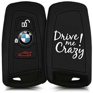 kwmobile Silicone case for BMW 3-Button Remote Car Key - cover protection case in Design Drive me crazy TPU key cover