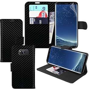 Carbon Samsung Galaxy Note 8 Case/Samsung Galaxy Note8 Case Wallet Phone Case Cover With Card H