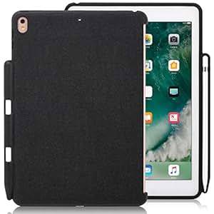 iPad Pro 10.5 Inch Black Charcoal Gray Color Case With Pen Holder - Companion Cover - Perfect match for Apple Smart keyboard and Cover