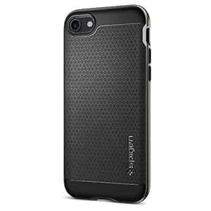 iPhone 7 Case, Spigen [Neo Hybrid] PREMIUM BUMPER [Gunmetal] Bumper Style Premium Case Slim Fit Du