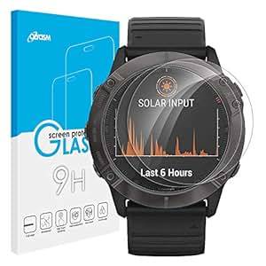 Olycism Compatible Garmin Fenix 6X Pro Screen Protector 2 Pack High Definition Premium Tempered
