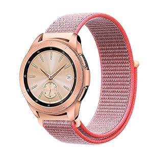 Routinfly Compatible Samsung Galaxy Watch 42mm 46mm Fashion Soft Lightweight Breatha (Pink)