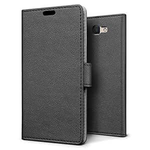 SLEO Galaxy J5 Prime Case - SLEO Luxury Slim PU Leather Flip Protective Magnetic Wallet Cover Case