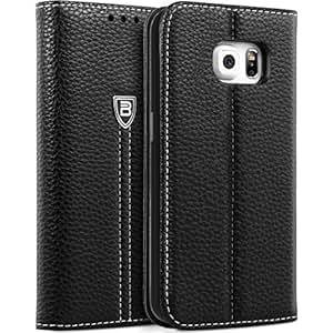Samsung Galaxy S6 Edge Case BEZ Wallet Flip Case for Samsung Galaxy S6 Edge Protective Faux Lea