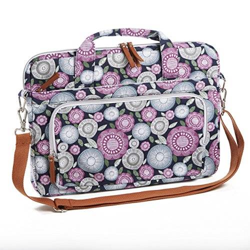Fit & Fresh Messenger-Style Protective Laptop Case with Shoulder Strap; Handles