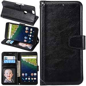 Nexus 6P Case, Leather Google Nexus 6P Flip Cover with Card Holder Kickstand for Nexus 6P Mobile Ph