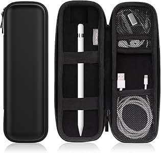 MoKo Holder Case Apple Pencil/Apple Pencil 2 PU Leather Case Samsung Stylus Pen Sur (Black)