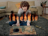 Learning classic Harry Potter incantations in Wonderbook: Book of Spells