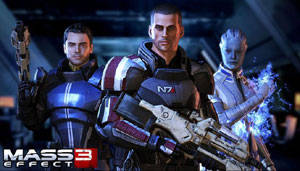 Shepard and friends from Mass Effect 3