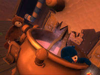 Naughty Bear watching an enemy bear boil in a pot Naughty Bear watching an enemy bear boil in a pot