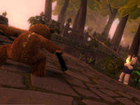 Naughty Bear engaging a gun-toting teddy cop Naughty Bear engaging a gun-toting teddy cop