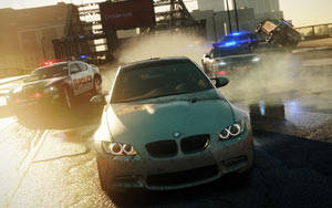 The police in hot pursuit in Need for Speed: Most Wanted The police in hot pursuit in Need for Speed: Most Wanted