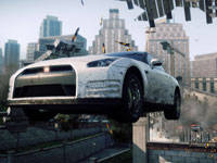 Elluding police by making a dangerous jump in Need for Speed: Most Wanted Elluding police by making a dangerous jump in Need for Speed: Most Wanted