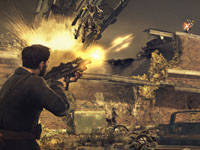 Capelli taking a shot at an enemy from long-range in Resistance 3