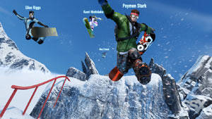 Some of the playable snowboarders from SSX