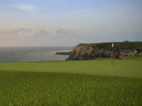 A course from overlooking the ocean in Tiger Woods PGA Tour 13