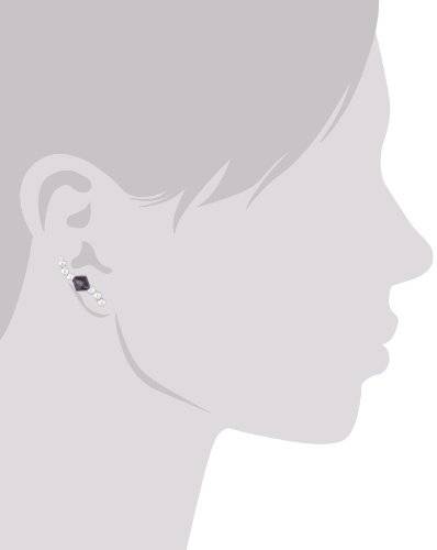 The Ear Pin "Swarovski Elements" Swarovski Crystal Simulated Amethyst Sterling Silver ..