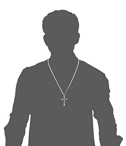 Heartland Store Men's Sterling Silver Saint Benedict Crucifix Pendant + 24 Inch Endless ..