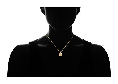 Pori Jewelers 14K Solid Yellow Gold Religious Medallion Pendants in 14K Gold Diamond Cu...