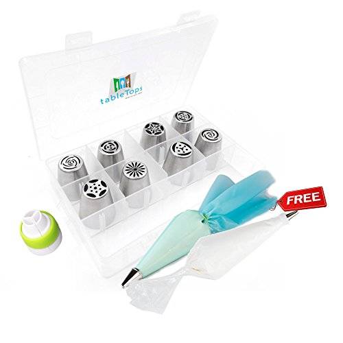 LIMITED TIME OFFER-Icing Russian piping tips nozzles for cupcakes & cookies decorating tips-BONUS x