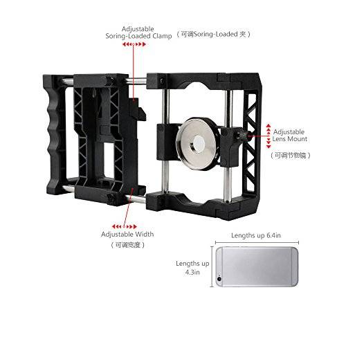 Elecguru PRO Universal Smartphone Camera Accessories Set Rig Full-Featured Camera Rig with Wide Ang