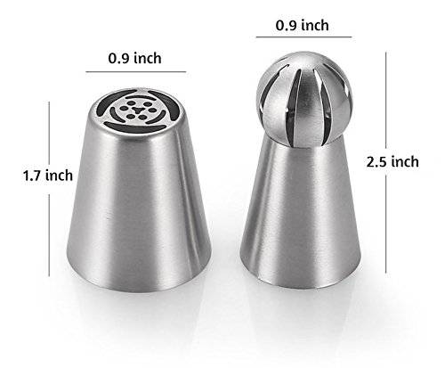 Premium Russian Piping Tips Cake Decorating Supplies The COMPLETE Set -12 Unique Icing Nozzles, 2 S