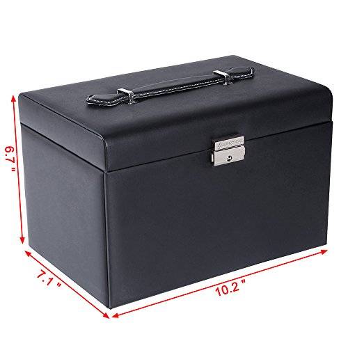 SONGMICS Jewelry Box, Girls Jewelry Organizer, Mini Travel Case, Mirror, Watch Organizer..
