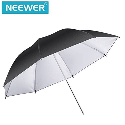 Neewer 33"/83cm Photo Studio Black/Silver Reflective Lighting Umbrella for Photography Studio Flash