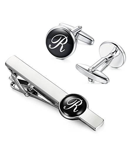 Jstyle Tie Clip and Cufflink Set For Mens Tie Bar Clips Cufflinks Shirt Wedding Business With Gift