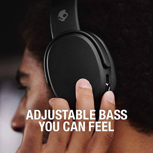 Skullcandy Crusher Bluetooth Wireless Over-Ear Headphones with Microphone - (Renewed) (Black)