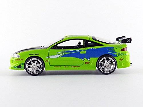 Jada Toys 97603 Fast & Furious 1: 24 Diecast Vehicle - Brian's Mitsubishi Eclipse, Green