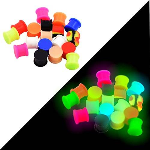 IU Mode 54PCS Silicone Tunnels Ear Gauges Tunnels Plugs Stretchers Expander 2g-3/4"