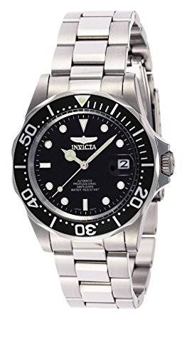 Invicta Men's 8926 Pro Diver Collection Automatic Watch, Silver-Tone/Black Dial/Half Ope..