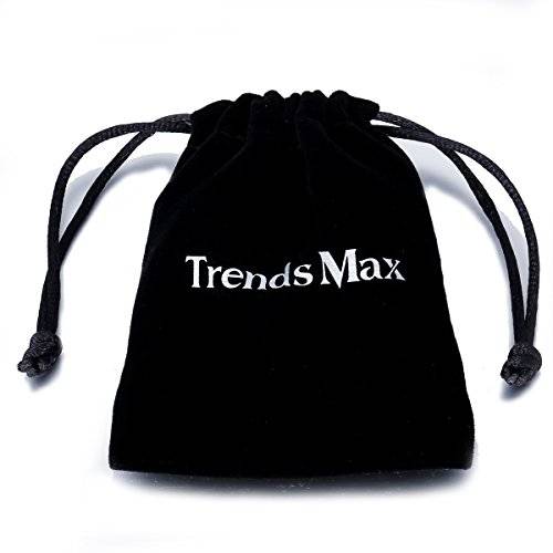 Trendsmax Stainless Steel Bead Chain Rosary Jesus Christ Crucifix Cross Pendant Long Necklacce Mens