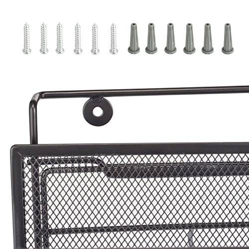 SamStar 6 Tier Hanging Wall File Holder Organizer, Legal / Letter Size, Metal Mesh Document Holder