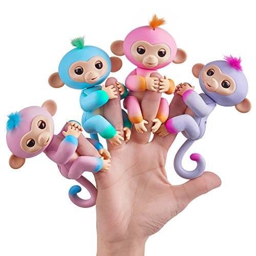 WowWee Fingerlings Baby Monkey Interactive Toy, Summer (Pink with Orange Accents)