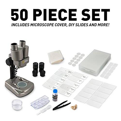 NATIONAL GEOGRAPHIC Dual Microscope Science Lab - Full Exploration Kit including over 50 Science Ac