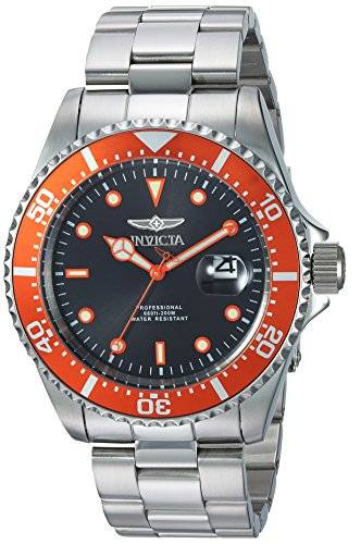 Invicta Men's 'Pro Diver' Quartz Stainless Steel Diving Watch, Color:Silver-Toned (Model: 22022)