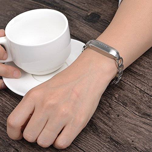 CUZOW for Fitbit Flex 2 Band Women Men, Stainless Steel Metal Replacement Wristband for Fitbit Flex