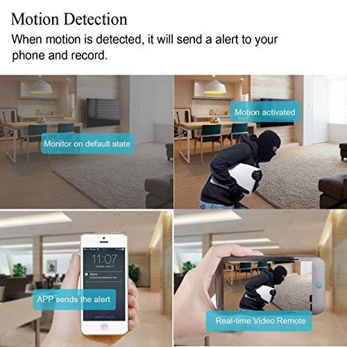 SECURCAMO Wi-Fi Night Vision Spy Camera Security Hidden Camera Alarm Clock Motion Detection HD 1080