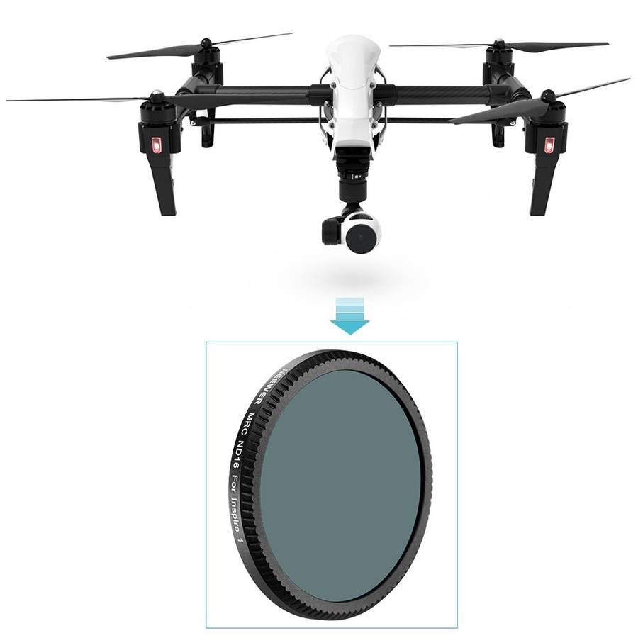 Neewer for DJI OSMO /OSMO Plus / Inspire 1, Multi-coated 4 Pieces Filter Kit: UV Filter + CPL Filter