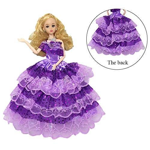 Holicolor 119pcs Barbie Doll Clothes Set Include 10 Pack Barbie Clothes Party Grown Outfits And Ran