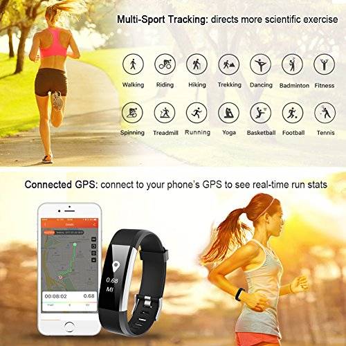 Fitness Tracker HR, Letscom Activity Tracker with Heart Rate Monitor Watch, IP67 Waterproof Smart W