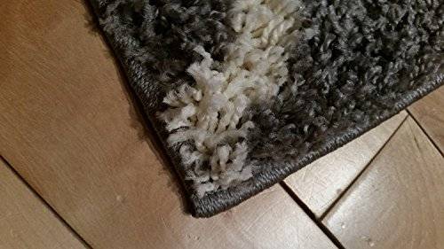 Ottomanson Ultimate Shaggy Collection Moroccan Trellis Design Shag Rug Contemporary Bedroom and Liv