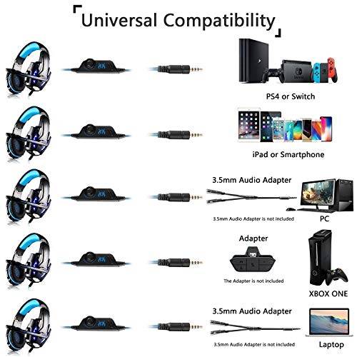 Gaming Headset for Playstation PS4 3.5mm FORTNITE Headphone for PS4, PC, Xbox One Controller ..