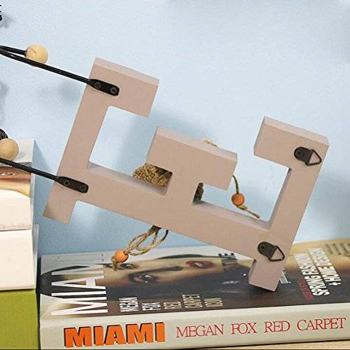 Healifty English HOME Letters Coat Hat Hooks Vintage Wooden Letters Home Decor Wall Furnishin..