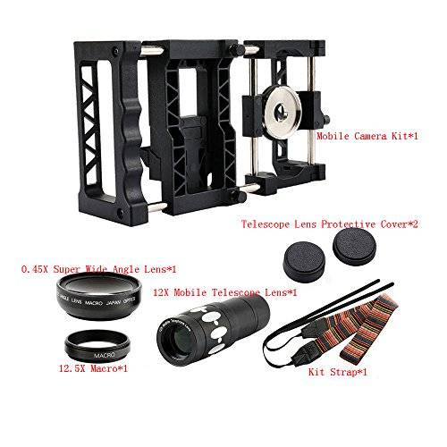 Elecguru PRO Universal Smartphone Camera Accessories Set Rig Full-Featured Camera Rig with Wide Ang